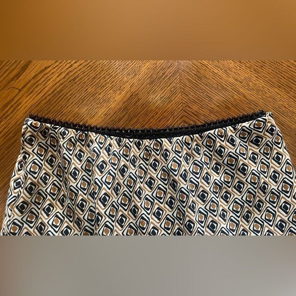 Max Studio Black and Cream A-Line Skirt - Picture 6 of 8